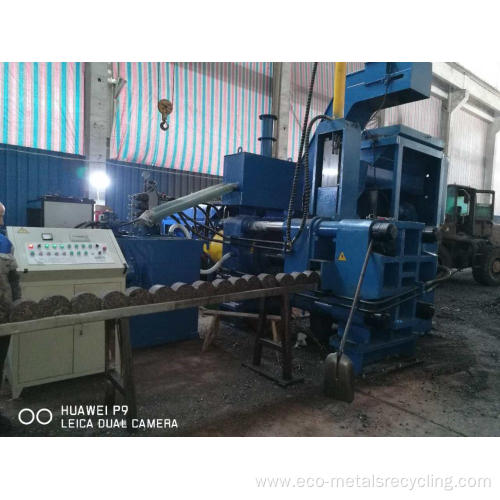 Horizontal Automatic Scrap Steel Chippings Briquetting Line